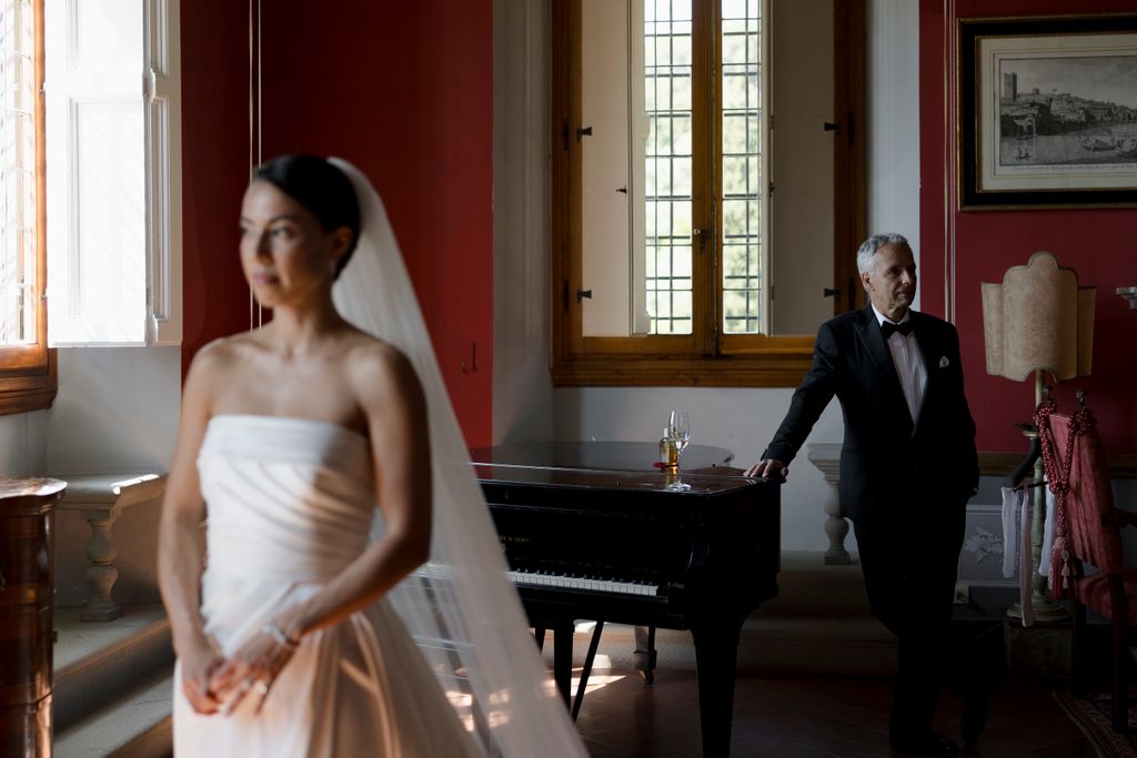 “A few moments before the ceremony with my father this is when the nerves truly kicked in.”